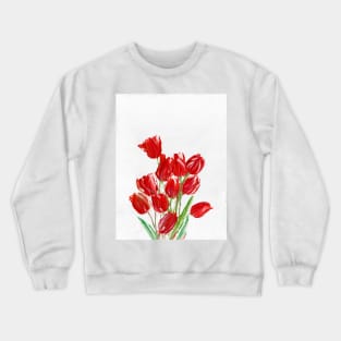 Red Tulips Crewneck Sweatshirt